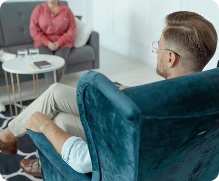 Person in therapy session