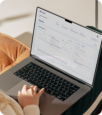 MacBook mockup showing Innowell platform