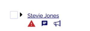 Innowell Individuals list — STB flag and I need help icons beside client names
