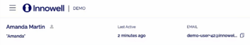 Innowell Individuals list — person icon indicating a support person has been added to a client's account